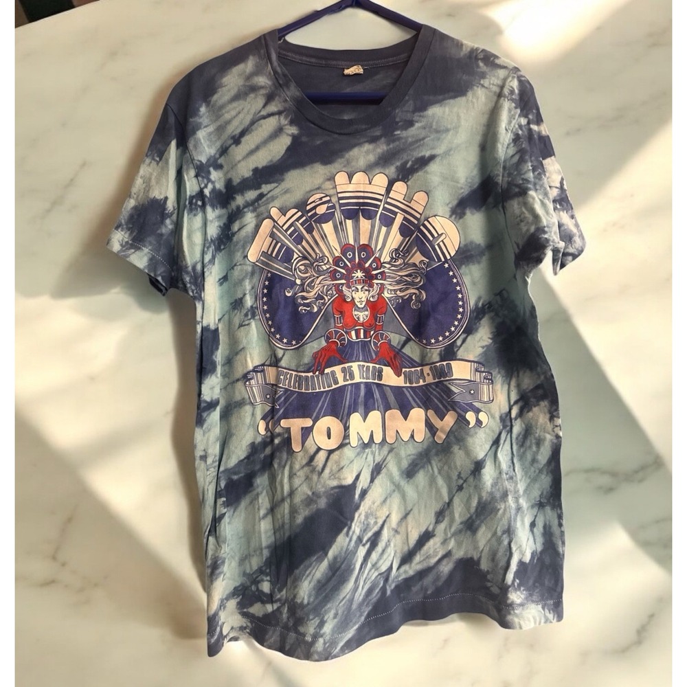 Vtg The Who Tommy 25th Anniversary Tie Dye 89 Tour Tee 80s Single Stitch T Shirt